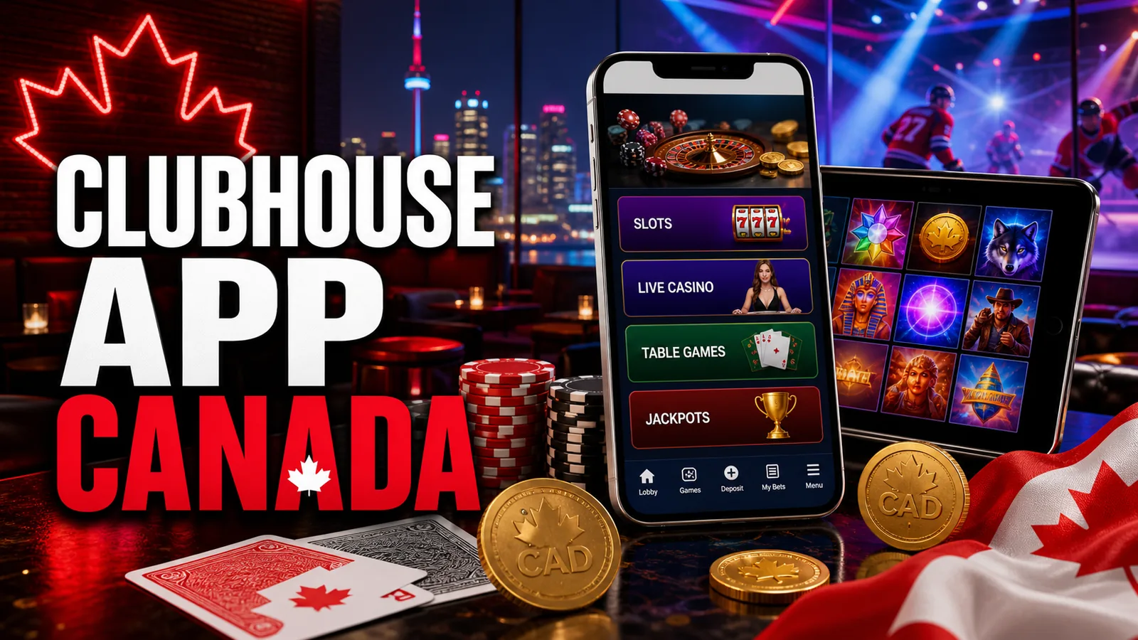 Phone with casino web app and app-source warning